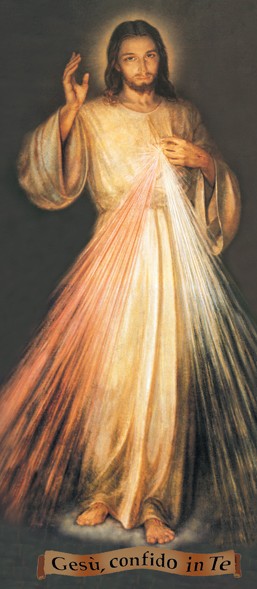una immagine di Gesù misericordioso, quale suor Faustina ebbe in visione una immagine di Gesù misericordioso, quale suor Faustina ebbe in visione
